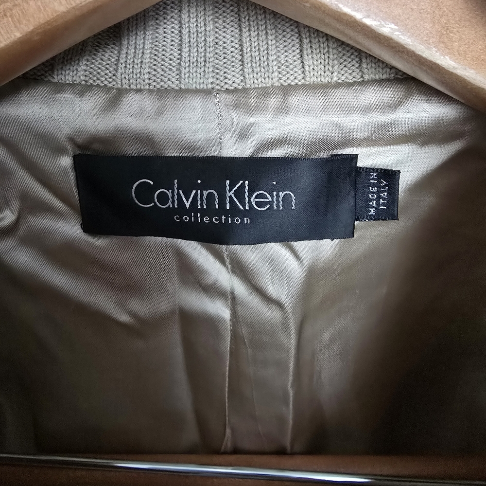 Calvin Klein Collection Cream Button-Up Jacket - Picture 3 of 5